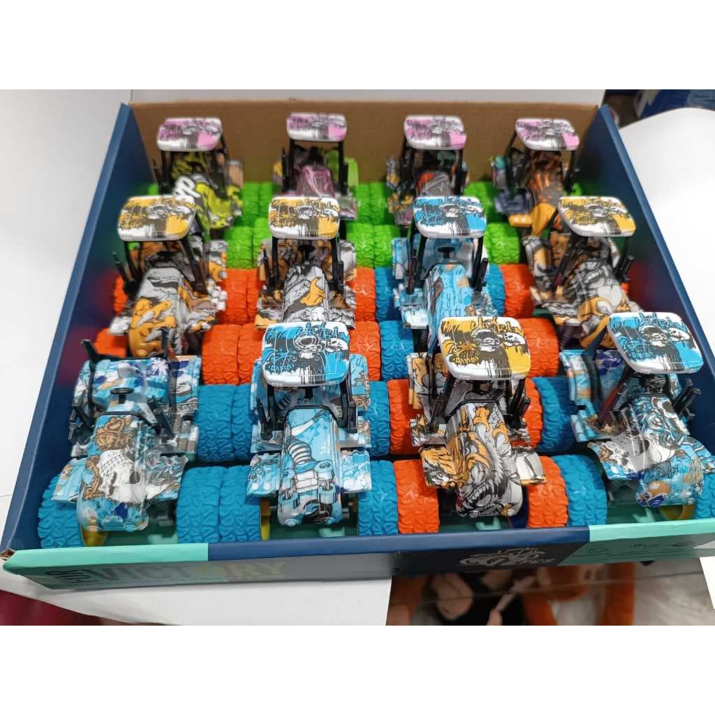Trator De Brinquedo A Fricção Rodas Emborrachadas Monster