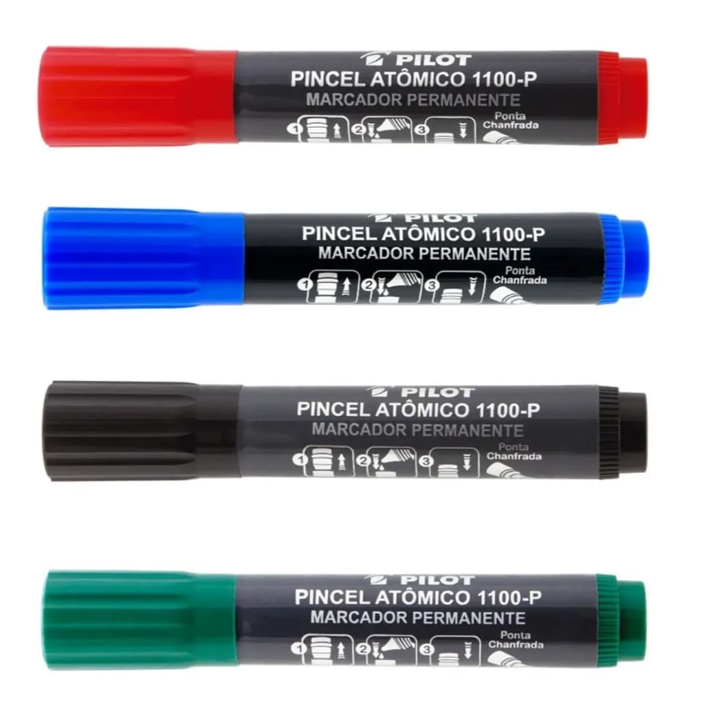 Pincel Atômico 1100-p Com 4 Cores - Pilot