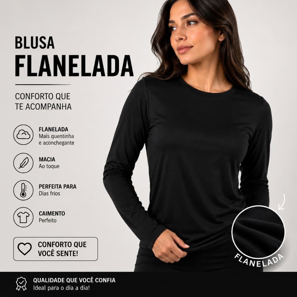 Blusa de Frio Térmica Peluciada segunda Pele