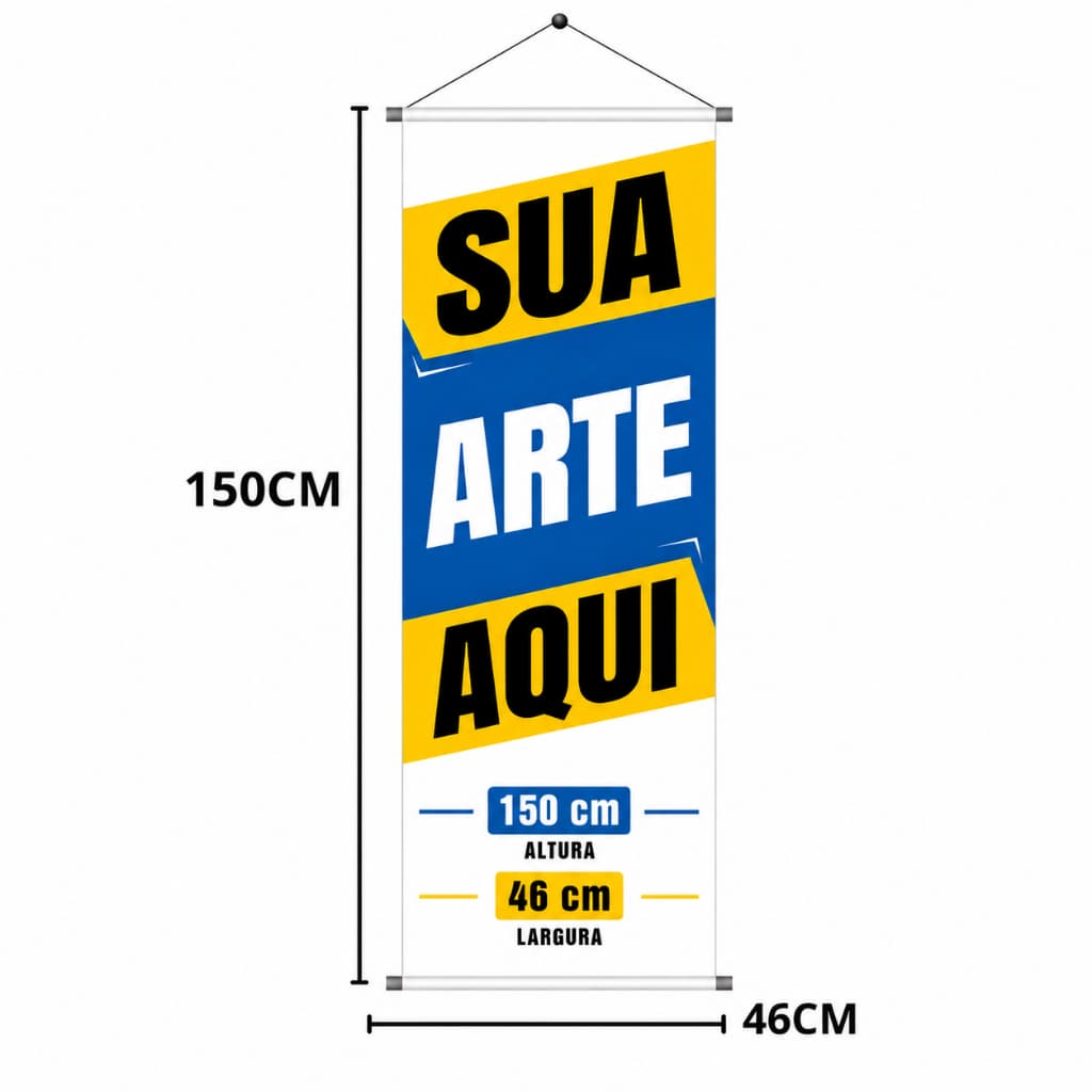 Banner Personalizado 150x46 Lona Sua Arte Prova D'Água