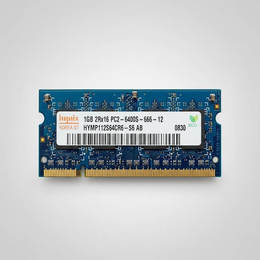 Memória RAM Original Hynix Azul 1 GB DDR2 PC2-6400S 800 MHz SODIMM HYMP112S64CR6-S6 para Notebook Laptop All-In-One PC