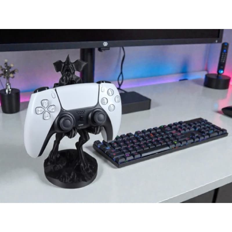 Suporte para Controle PS5 Demogorgon Stranger Things 21cm | Organizador Gamer Decorativo para DualSense