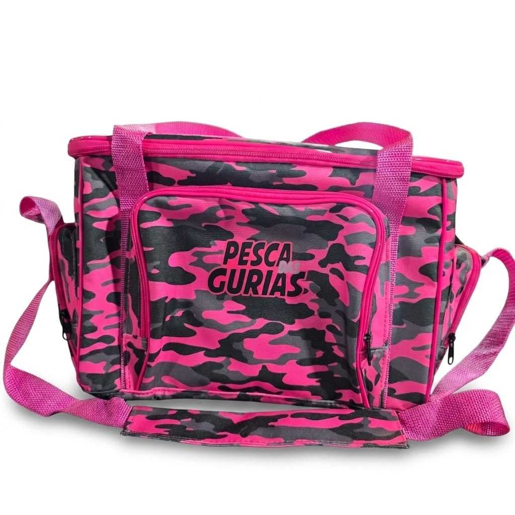 Bolsa de pesca FEMININA - Pesca das Gurias - Média - ROSA - PRETA - CAMUFLADA ROSA