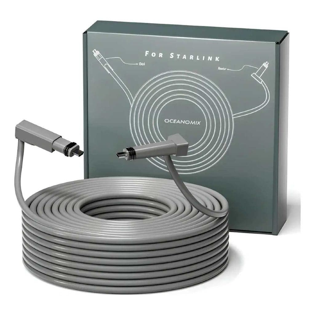 Cabo Reposição Starlink 15m V2 Gen2 Extensão Antena Roteador À Prova D'água - ENVIO IMEDIATO