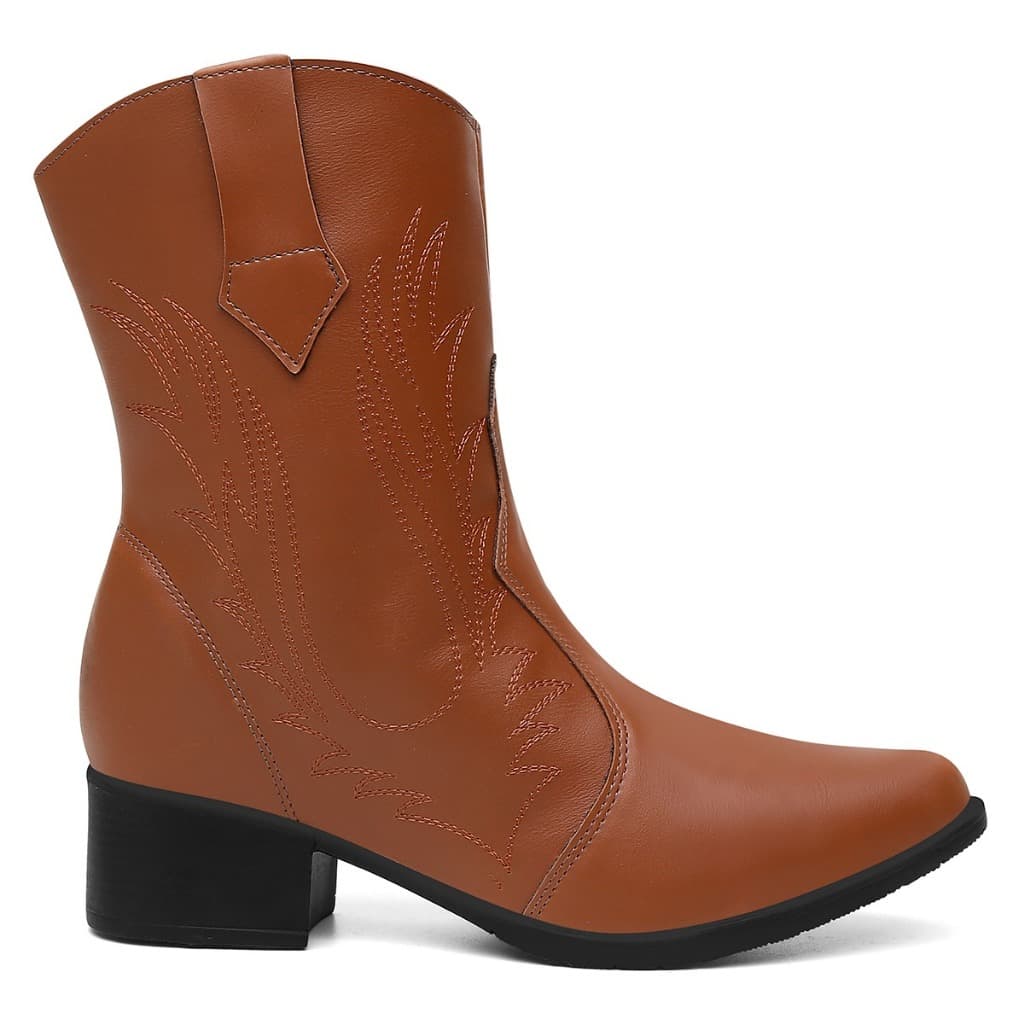 Bota Feminina Lançamento Resistente Conforto Salto Baixo Feminino Promoção Confortável