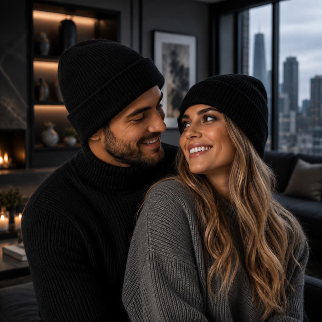 Touca Gorro Preta Básica Lisa Unissex Adulto Inverno De Lã Masculina Feminina Frio Neve Itntenso Elegante