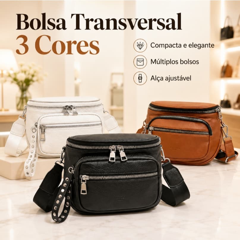 Bolsa Estilo Pochete PU Feminina Luxo De Ombro Alça Transversal Couro