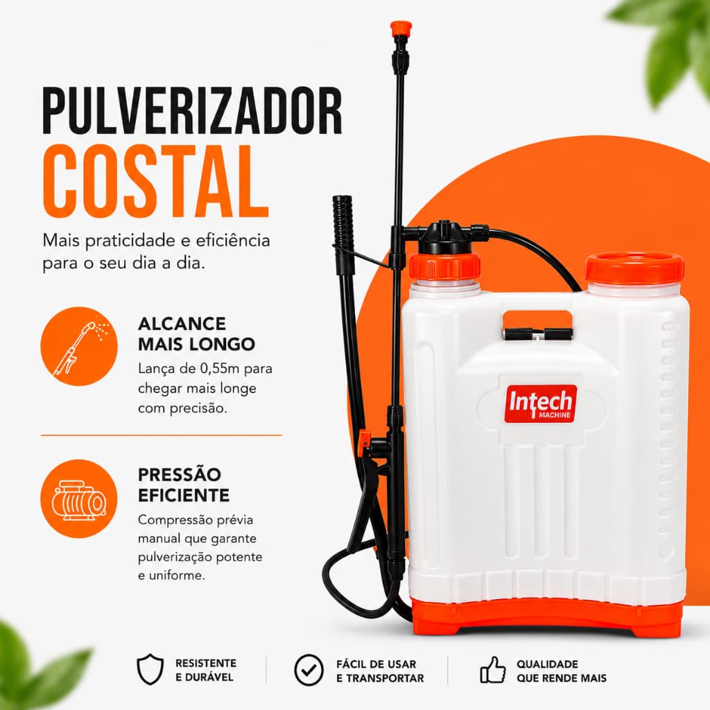 Pulverizador 20 Litros Pulverizador Costal Pulverizador Manual GPE2000 Pulverizador Agrícola Pressão