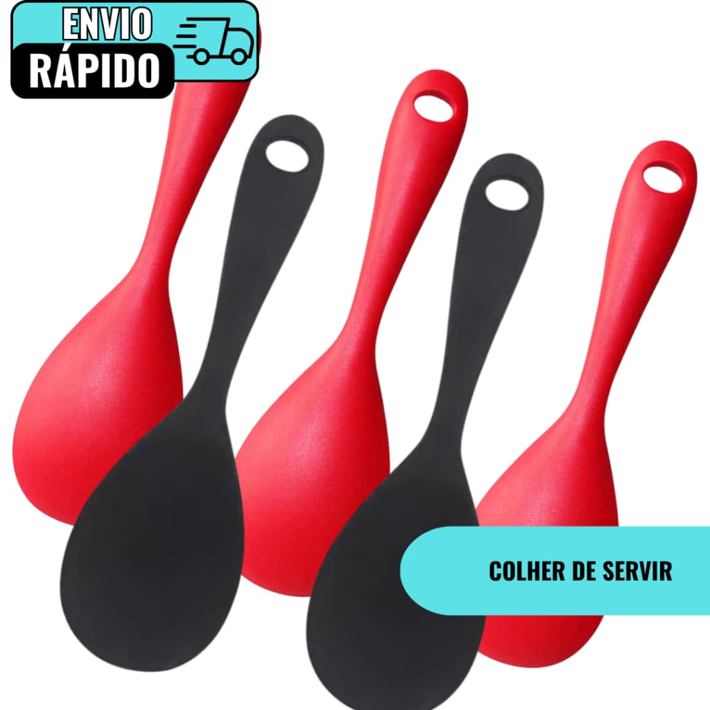 Colheres de Servir Premium Em Silicone Para Refeições Restaurante Lanchonete Buffet Domicílio