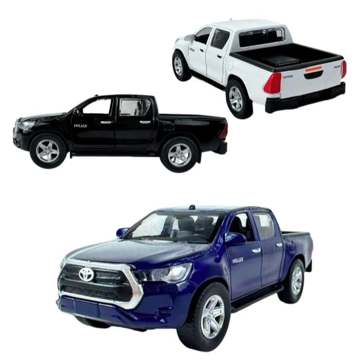 brinquedo carrinho miniatura carro de ferro toyota hilux 1：36