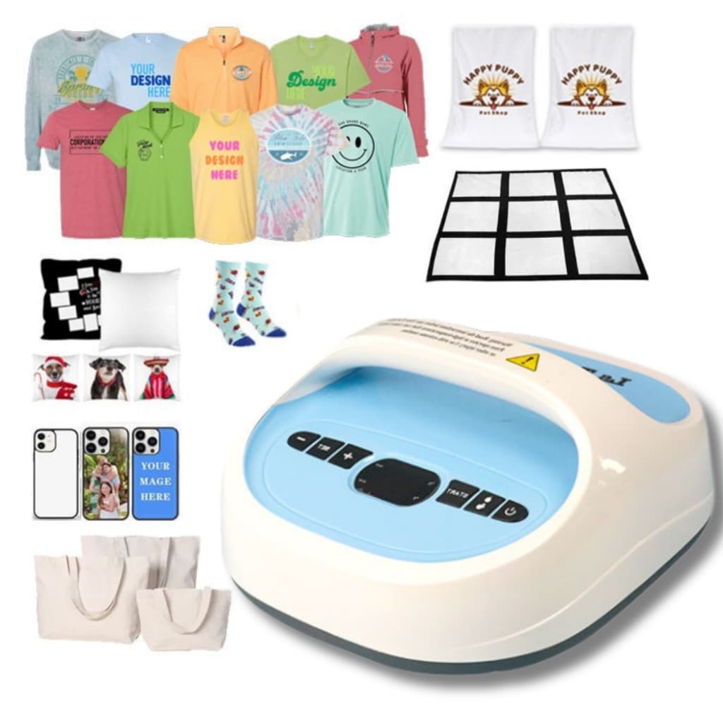 Prensa Térmica Portátil Digital 21x24cm Sublimação Transfer Camiseta Chinelo Ecobag Almofada Mouse Pad Brindes
