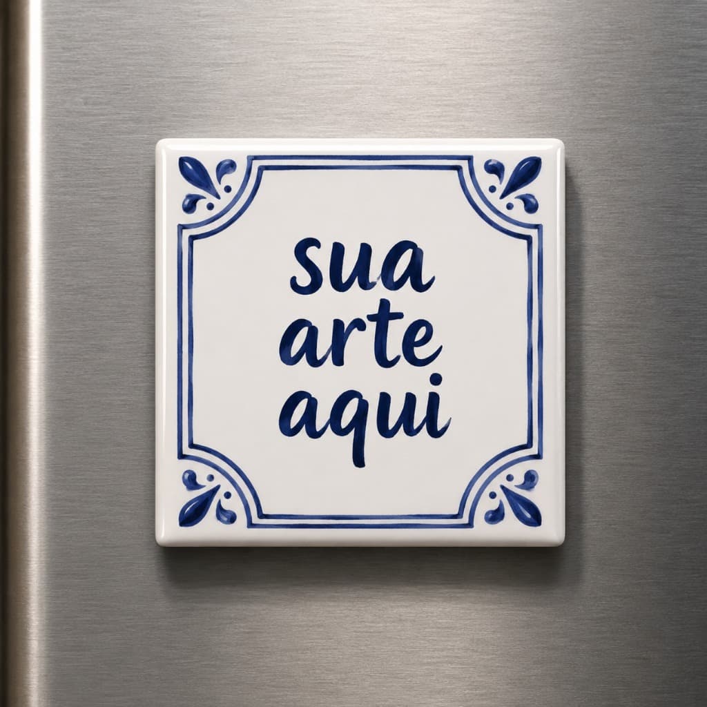 Imã De Geladeira Em Azulejo Personalizado sua arte