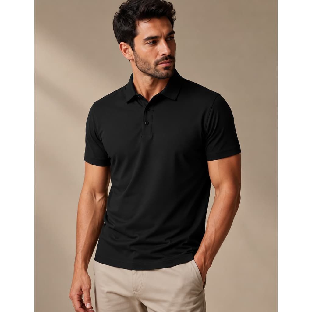 Camiseta Polo Masculina Poliamida Camiseta Leve Malha Fria