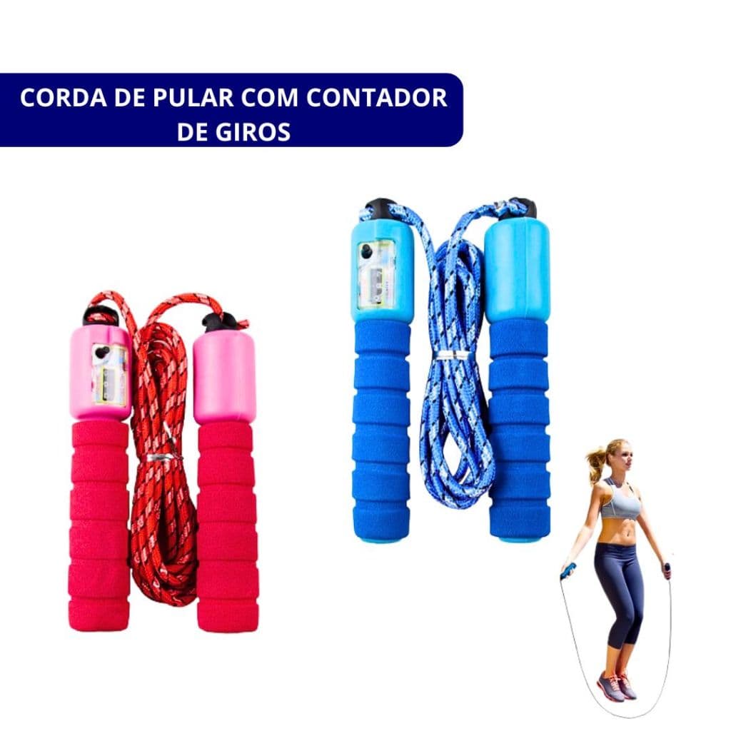 Corda De Pular Exercício Funcional Crossfit Academia Fitness Saúde Conta Giro  saude funcional