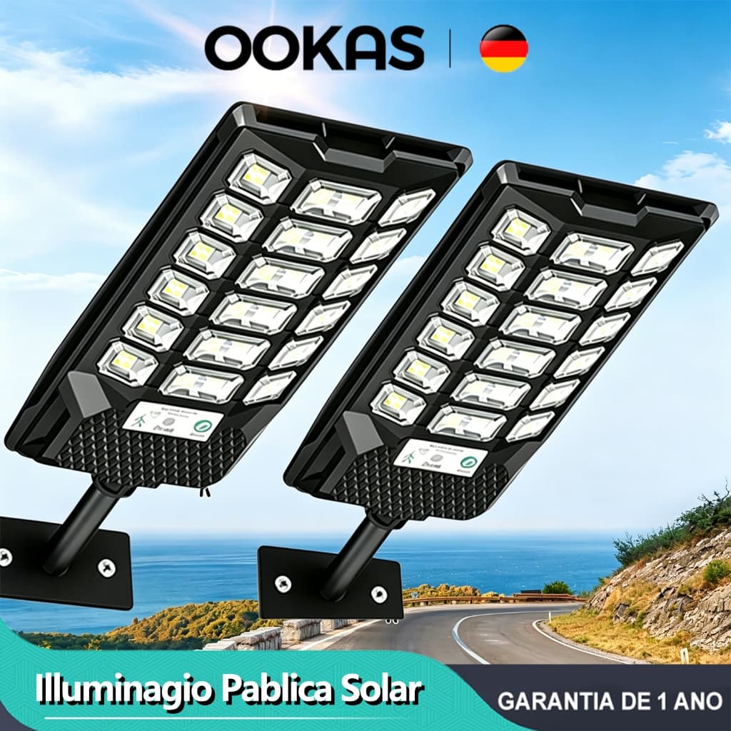 OOKAS Luminária 120000W luz Solar LED Postes De Iluminação Extragrandes À Prova D'água IP66 Para Iso Externo