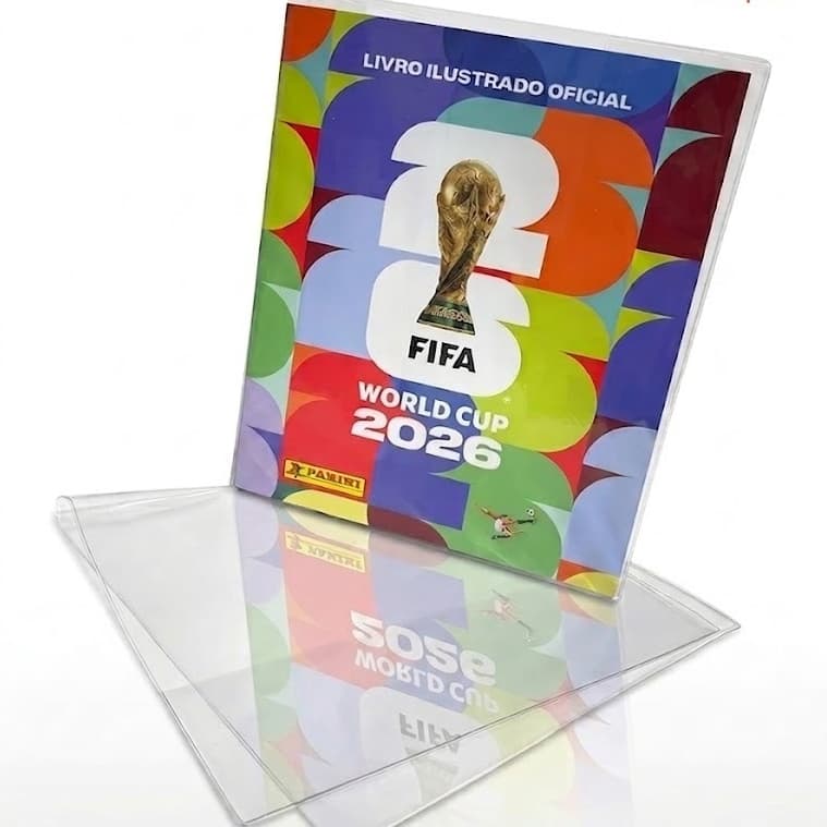 Capa Protetora Para Álbum Copa Do Mundo 2026 Capa Mole ou Capa Dura Transparente Proteção Segurança
