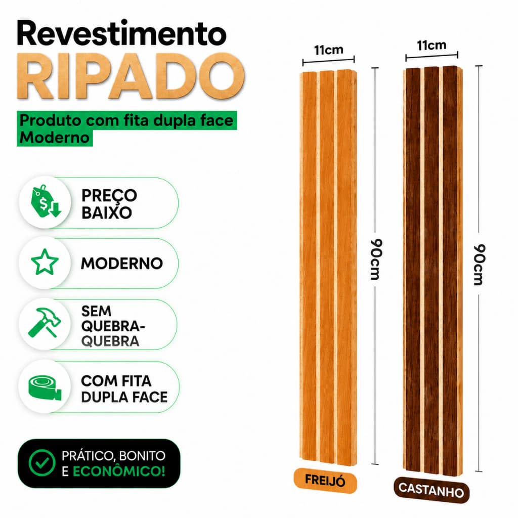 Kit Ripado 90x11cm Autocolante Premium Ripado Enorme - Envio Rápido