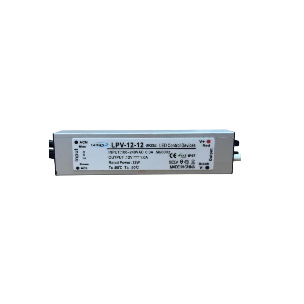 Fonte Led Mean Well Lpv-12-12 12v 1a 12w Bivolt