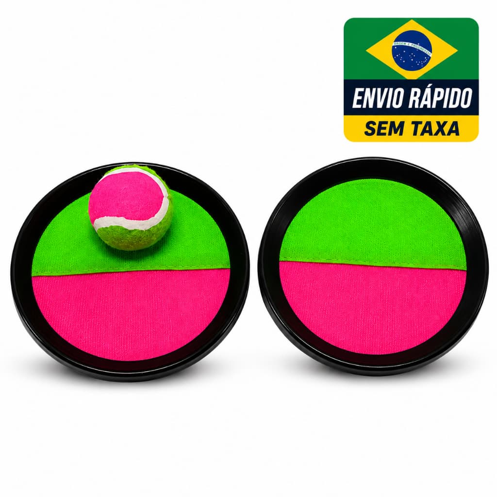 Kit Raquete Velcro Bola - Jogar ao Ar Livre Esporte Infantil Pais Filhos Férias Raquete de tênis