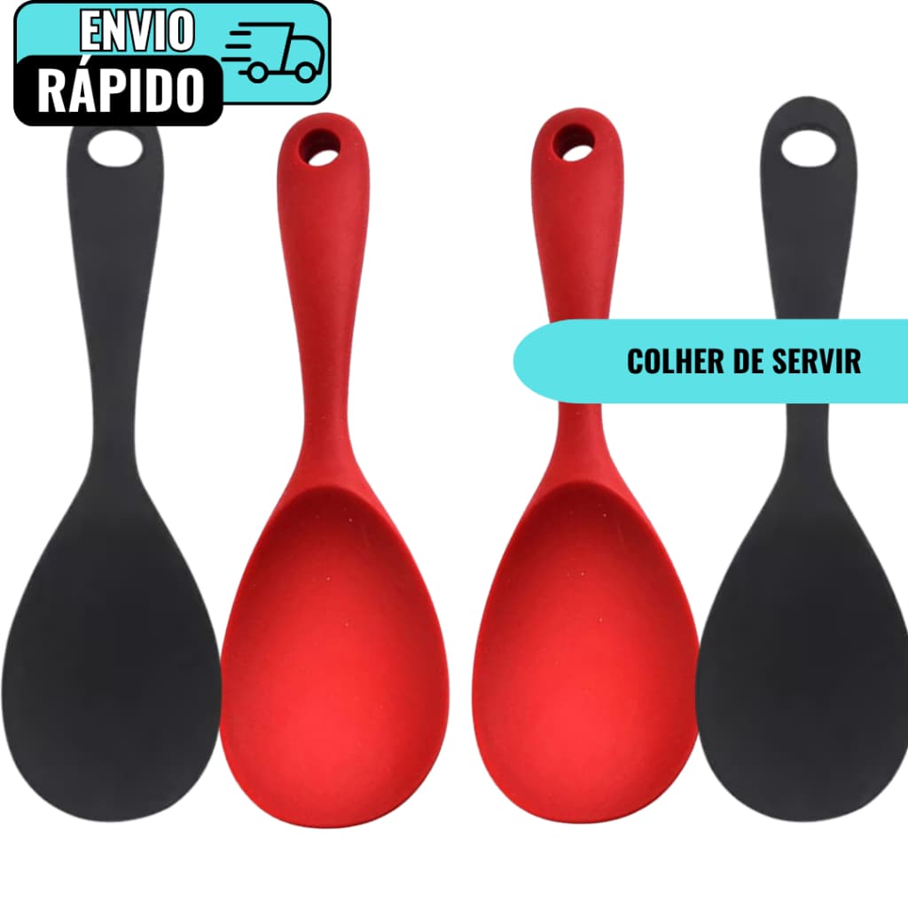 Colheres de Servir Em Silicone Premium Para Refeições Restaurante Lanchonete Buffet Domicílio
