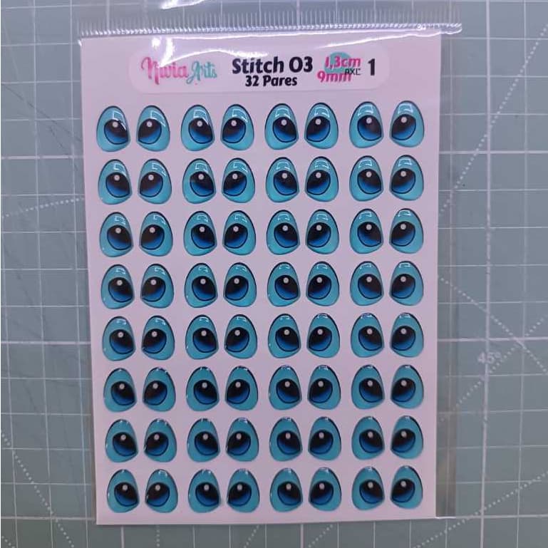 Kit Resinados - Olhos Resinados Personagens para Biscuit e Artesanato - Nivia Arts