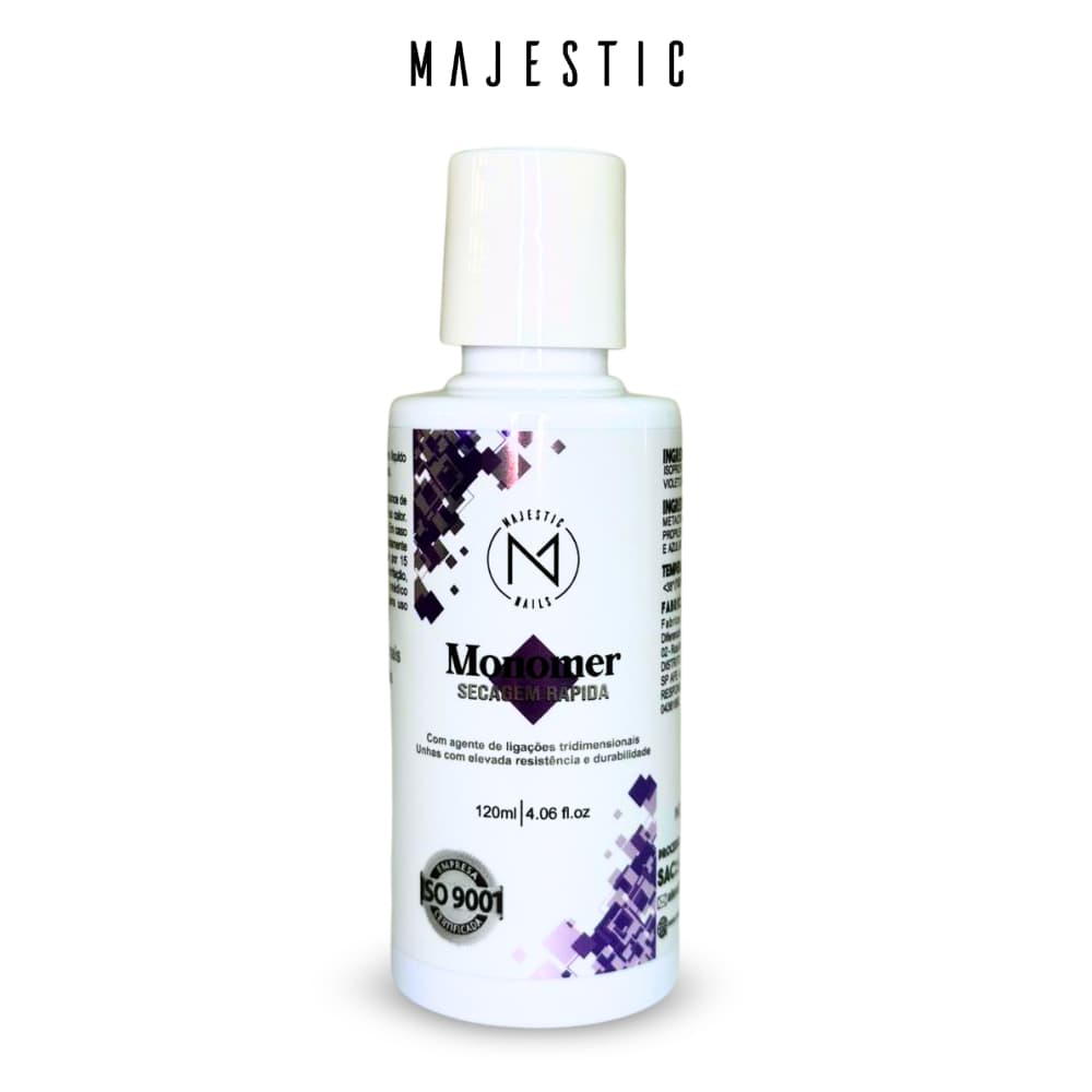 MONOMER (Odor reduzido) 120ml Alongamento Majestic Nails