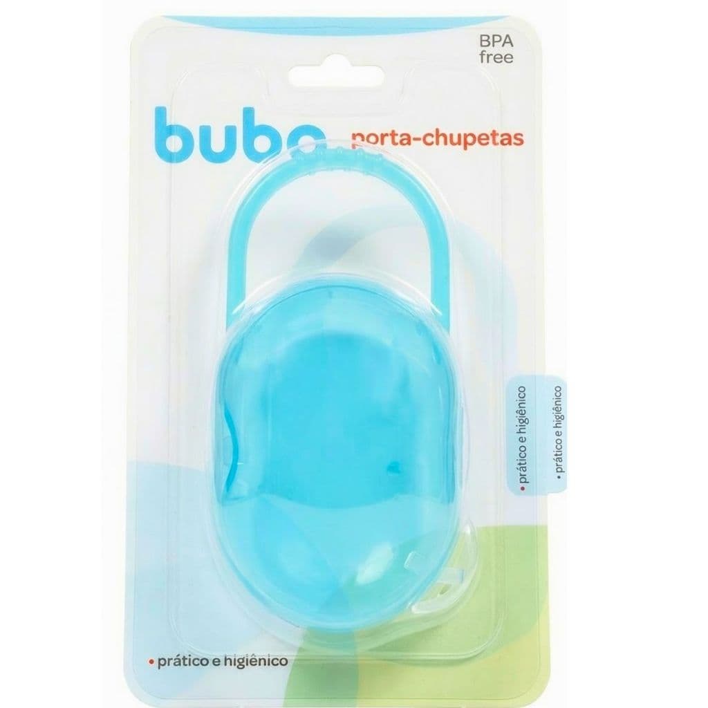 Porta chupetas azul  buba menino com alça infantil bebê pendurar no carrinho bolsa