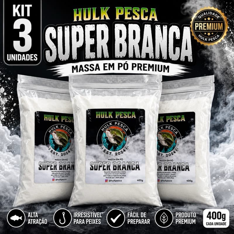 Massa branca para pesca Super Branca Hulk Pesca