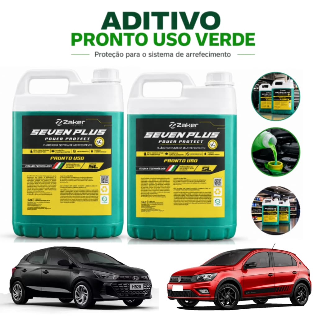 Kit 2 Aditivos Radiador HB20 Creta Tucson IX35 Pronto Uso 10L Verde