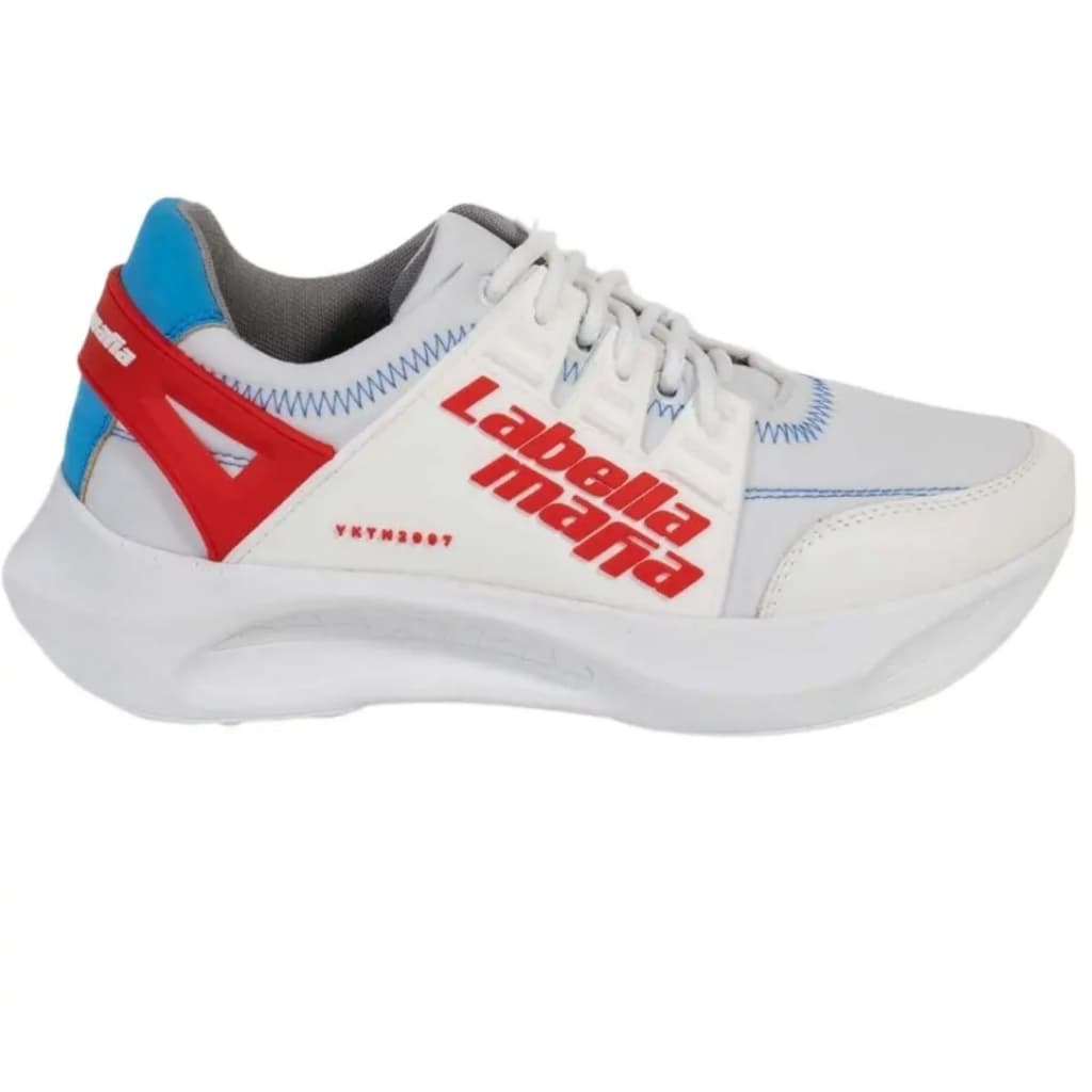 Tênis Labellamafia Eapics Esportivo Casual academia treino caminhada Saturn branco com vermelho