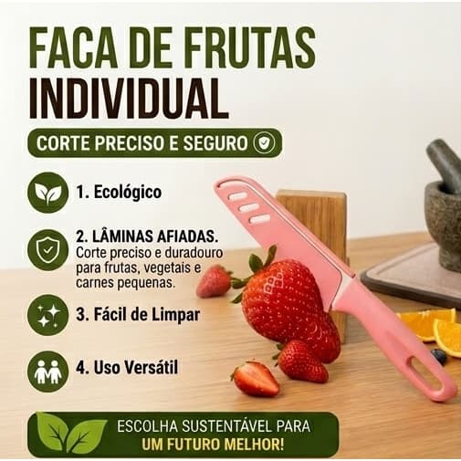 Faca de Cozinha Multiuso com Capa Protetora – Ideal para Frutas, Legumes e Pães!