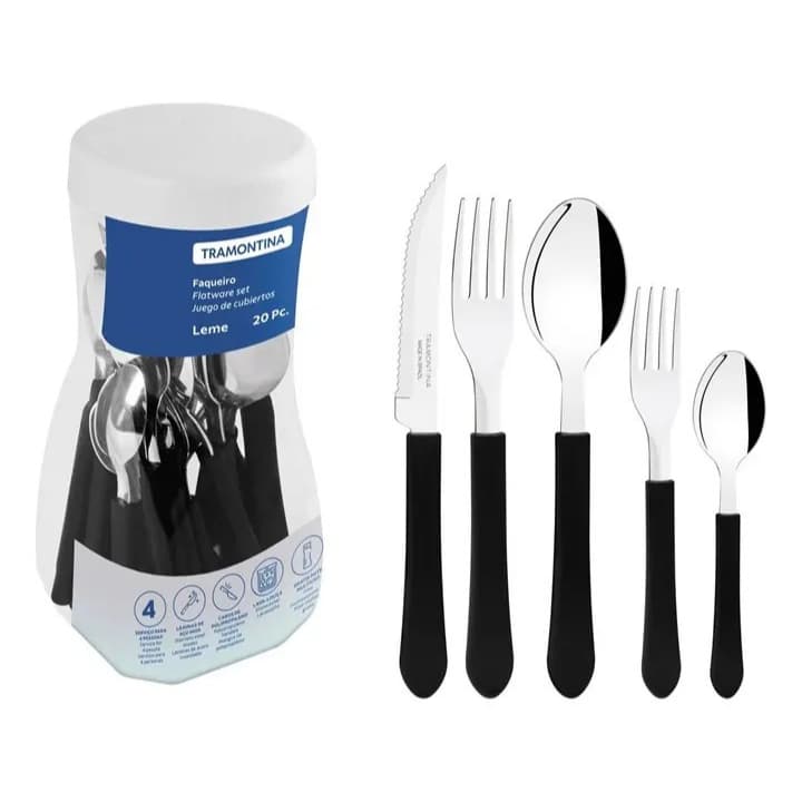 Faqueiro Tramontina Aço Inox 20 Peças Jogo Talheres Tramontina