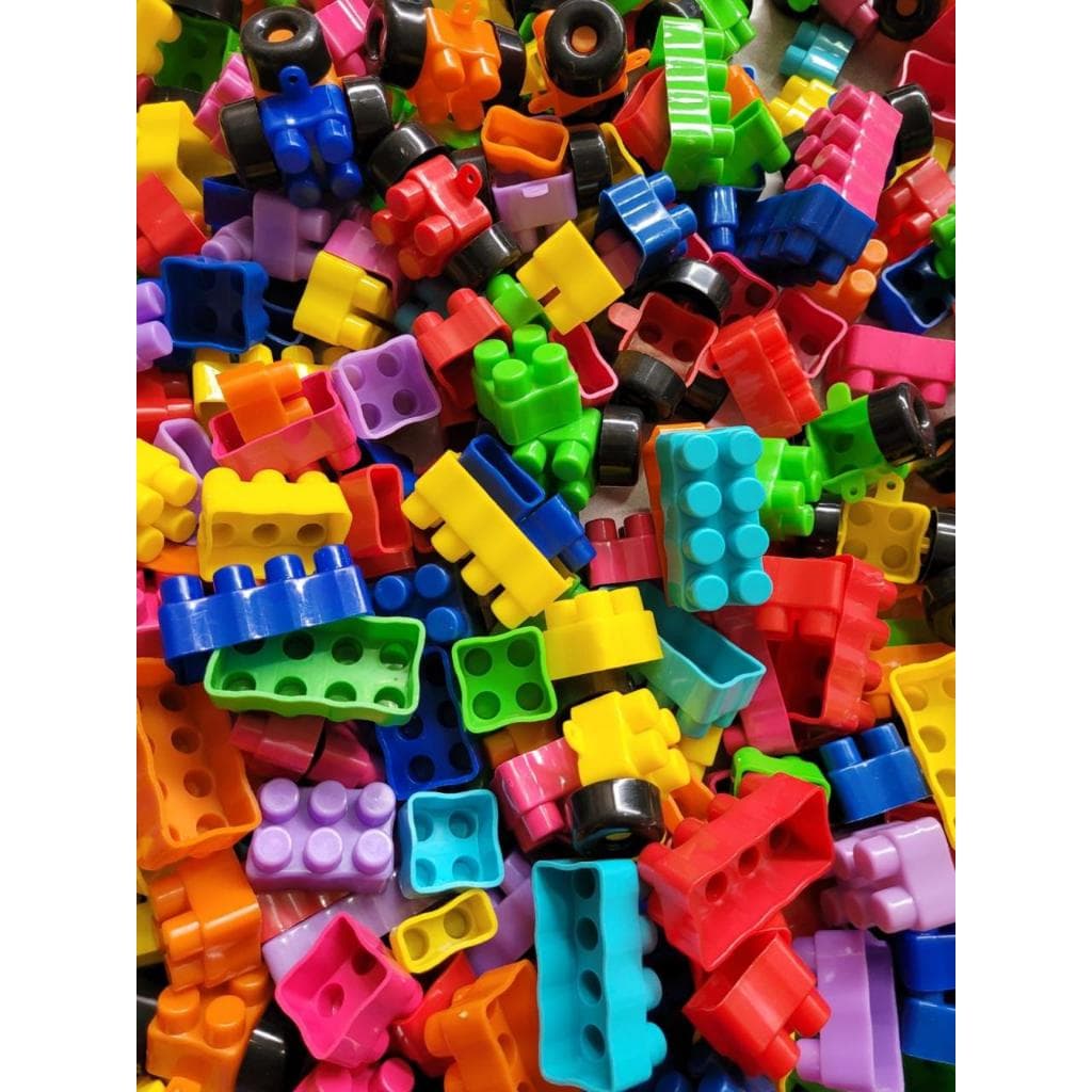 1000 Blocos De Montar Com Rodinhas Super Divertido Cores Vibrantes - infantil
