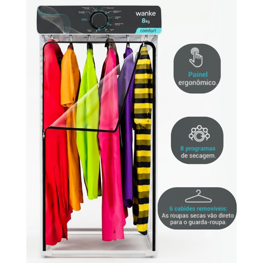 Secadora de Roupas Comfort 8kg Wanke Suspensa