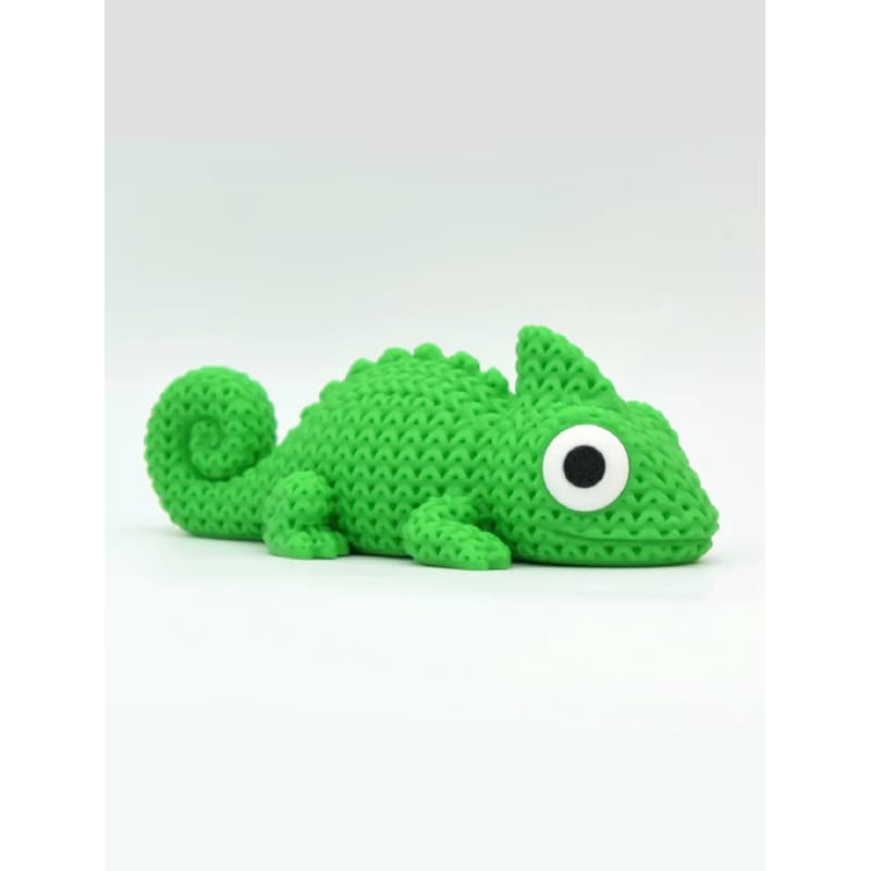 Camaleão Decorativo Impressão 3D (Efeito Tricô Realista) - Material PLA Ecológico