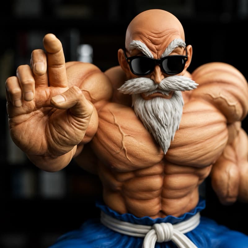 Bonecos Mestre Kame 10cm - Action Figures - Anime Dragon Ball - Miniaturas Colecionáveis