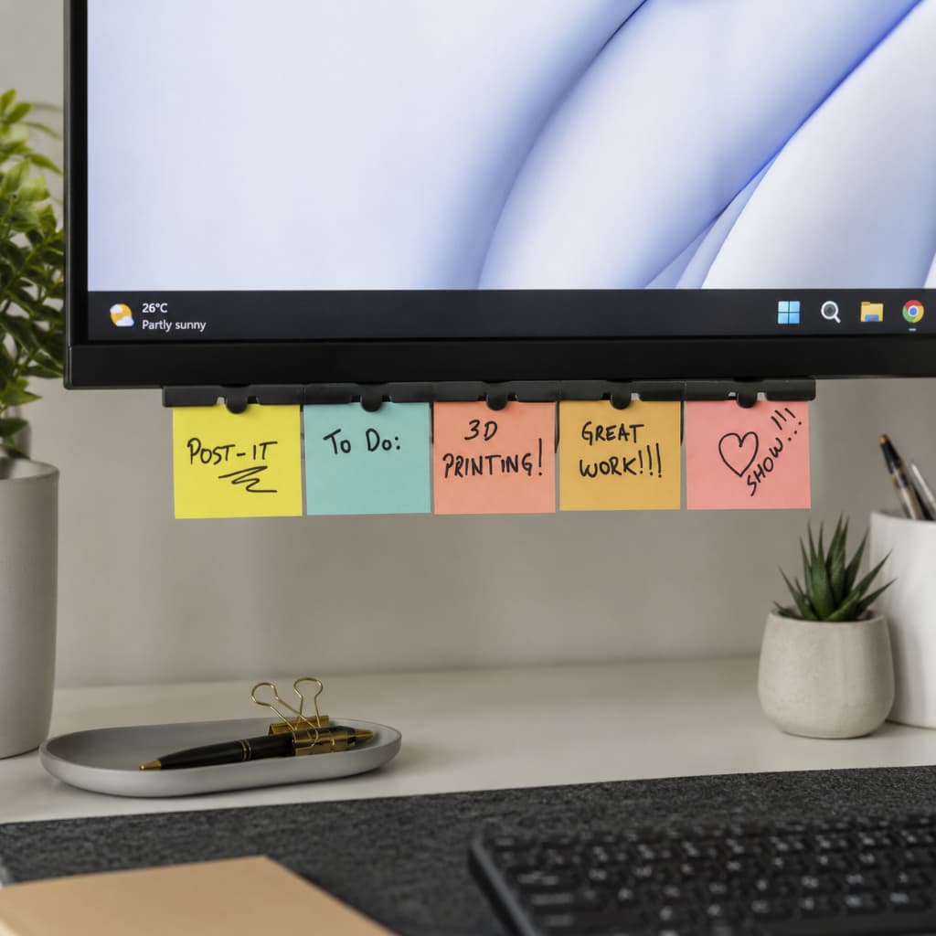 🖥️📌 Suporte de Monitor para Post-its | Organização Funcional