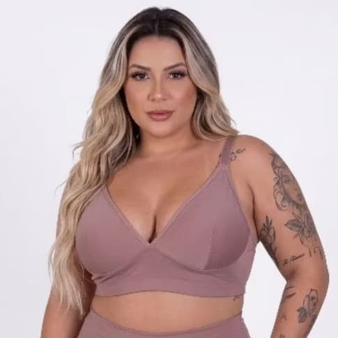 Sutia Sem Bojo Reforçado Plus Size Microfibra Premium Cós Duplo Forrado Sem Aro