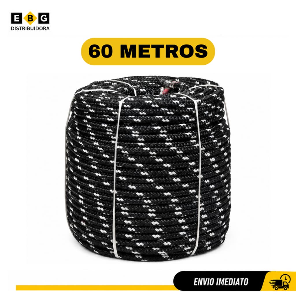 Corda 60 Metros Multiuso Para Amarração De Carga Balanço Brinquedo 8mm