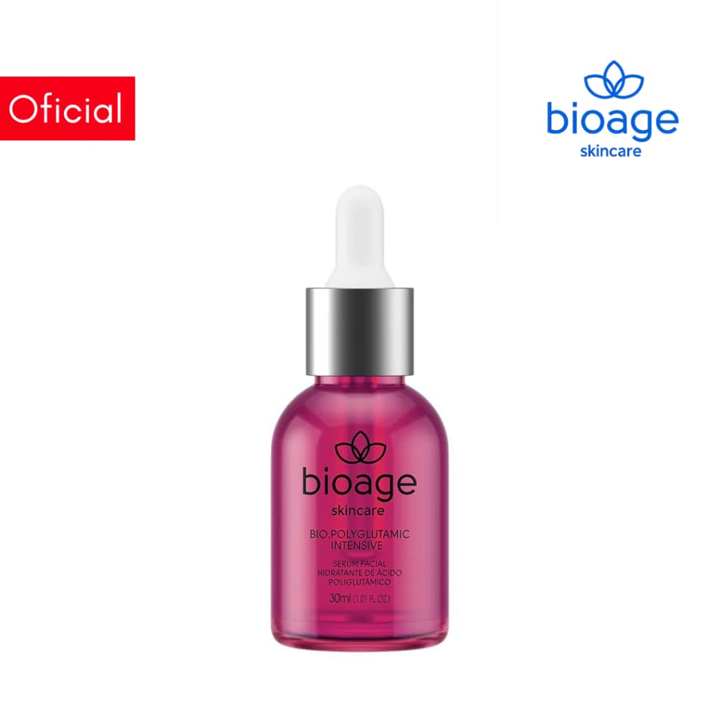 Bioage Sérum Facial Intensivo Hidratante de Ácido Poliglutâmico Ação Calmante e Suavizante 30ml