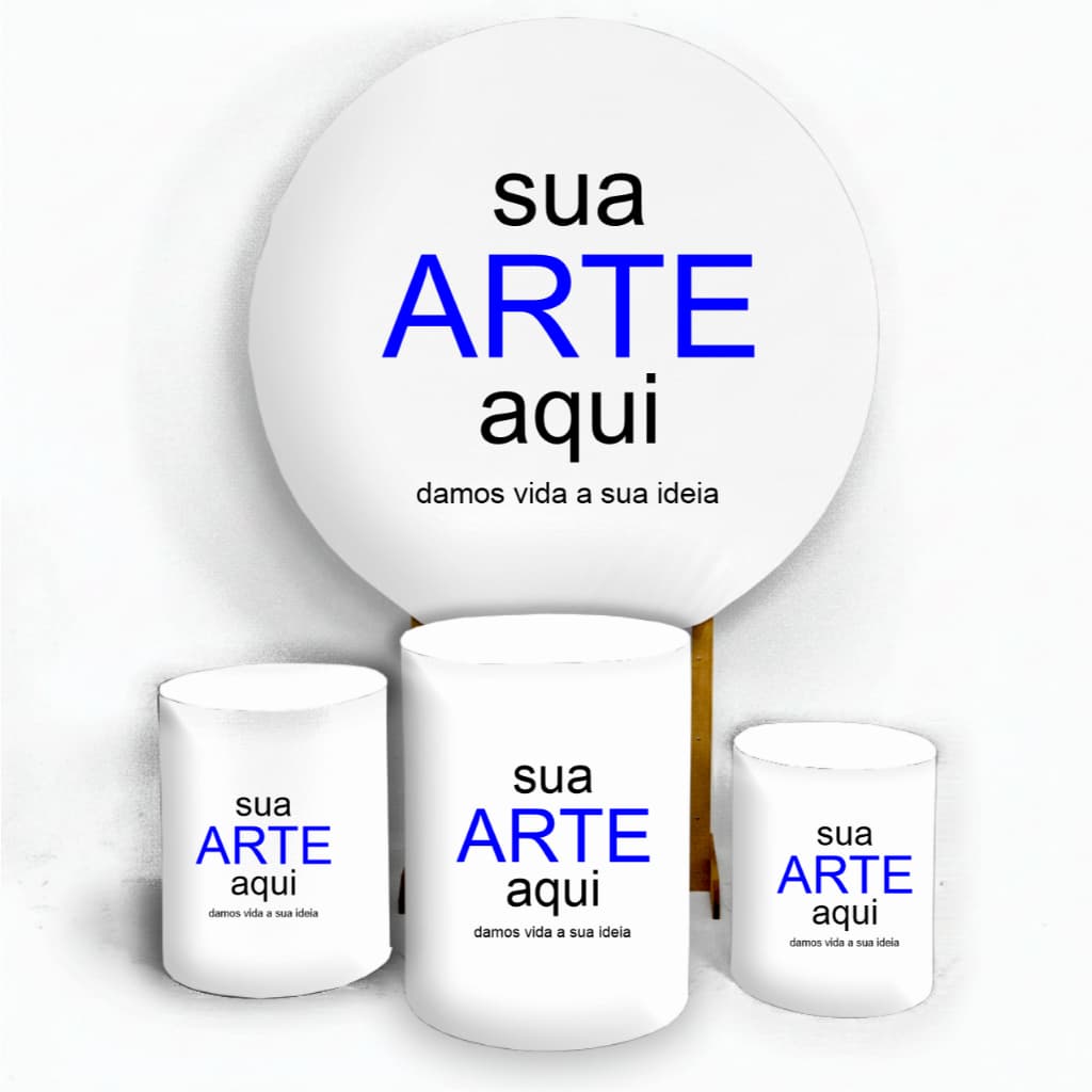 Kit Painel de Festa Personalizado do Seu Jeito Kit de Capas  do Painel + Cilindros