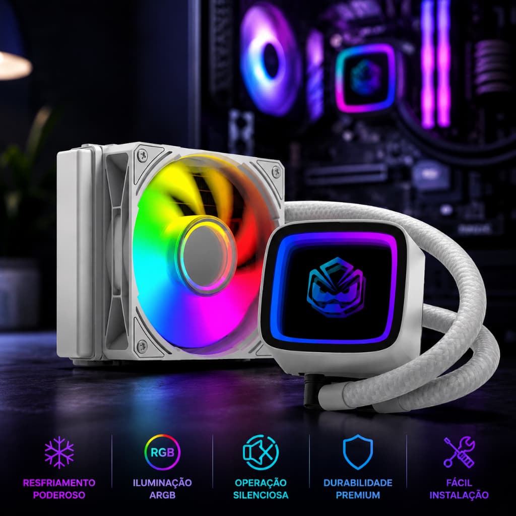 WATER COOLER PCYES TUNDRA WHITE GHOST ARGB 120MM - WCTWG120
