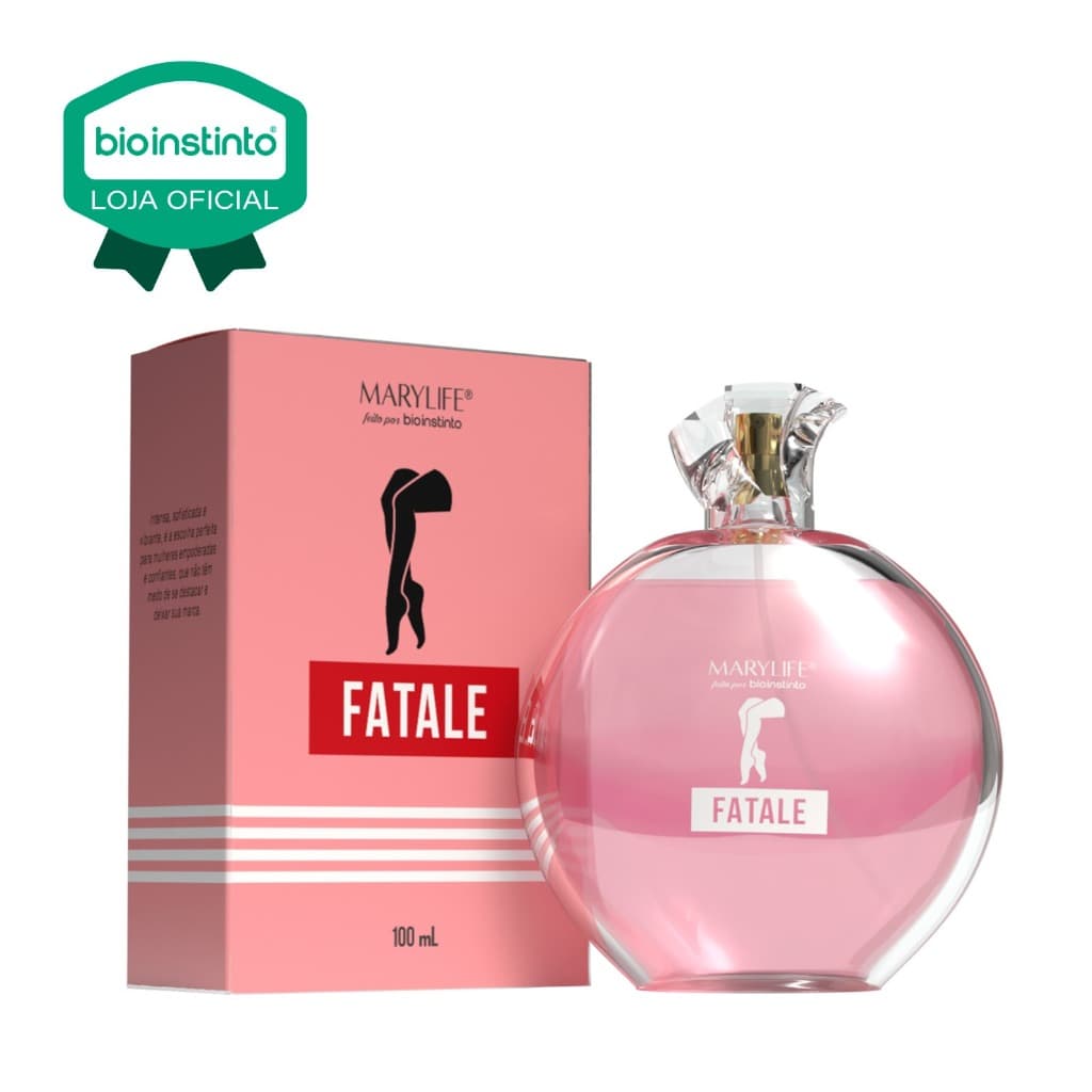 01 Perfume FATALE 100ml Mary Life Lançamento colônia feminina c Alta Fixação Bio Instinto sutil