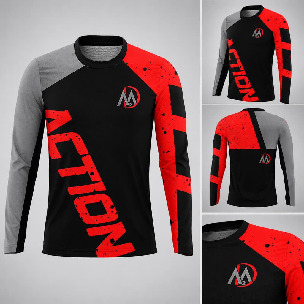 Camiseta Motocross Enduro Offroad Bike Ronto Action Radical