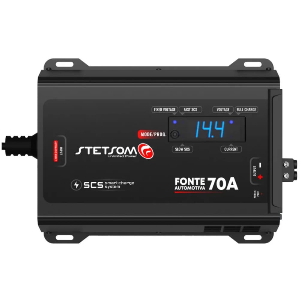 Fonte Automotiva Digital  Stetsom Infinite Black 70a amperes.