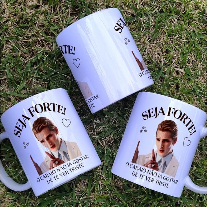 Caneca Seja forte o Caraio não ia gostar de te ver triste - Saga Crepusculo