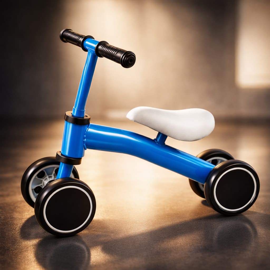 Bicicleta Infantil Equilibrio Azul Resistente Leve Sem Pedal Aprendizado Desenvolvimento