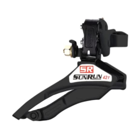 Cambio dianteiro top pull index Sunrun 42d 31.8mm Preto Bike Aro 29 ou 26