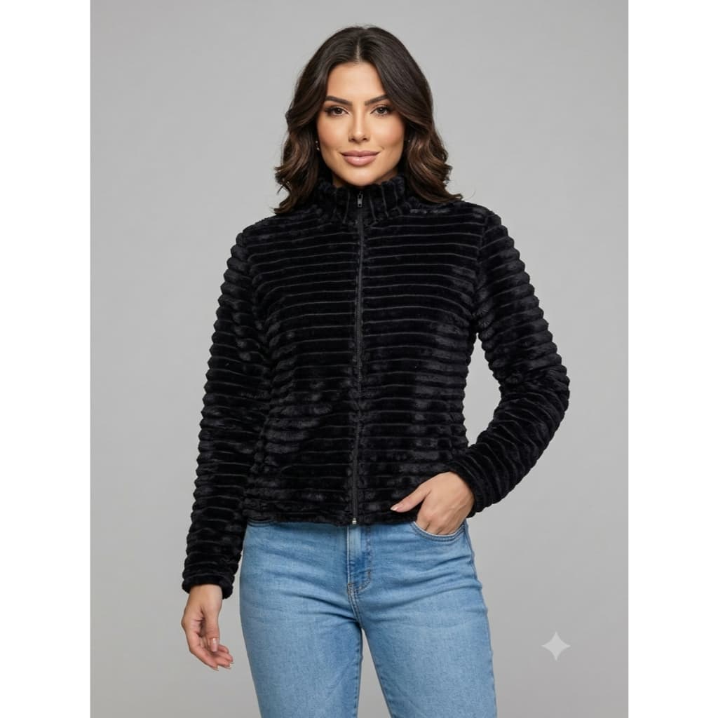 Ropa de frio ,Blusa de Frio,Jaqueta Bomber Feminina, Jaquetinha Com ziper  soft canelado luxo femenina