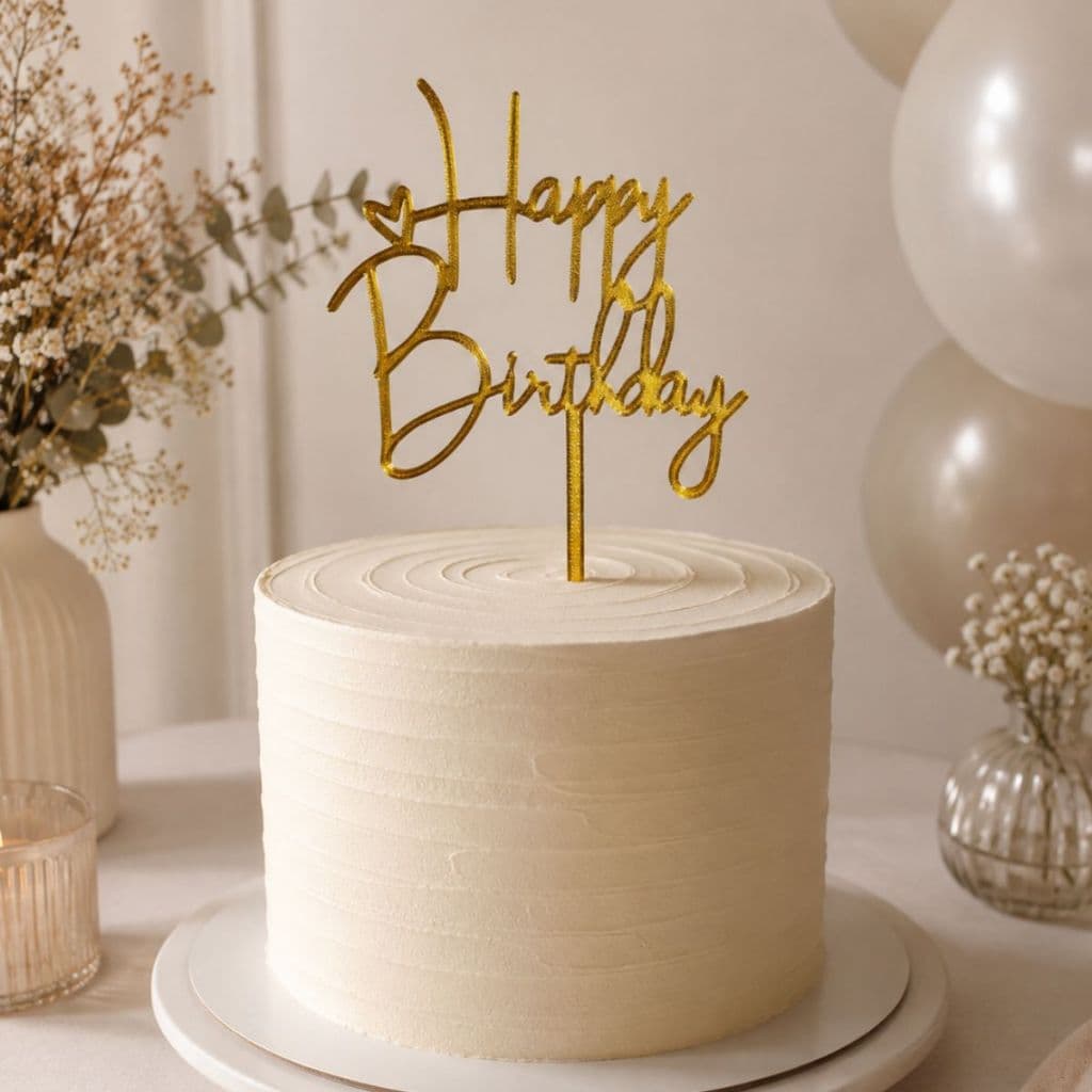 ENVIO IMEDIATO Topo de Bolo Happy Birthday Aniversário | Todas as Cores